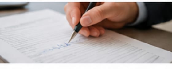 Signing a Miami condo lease application